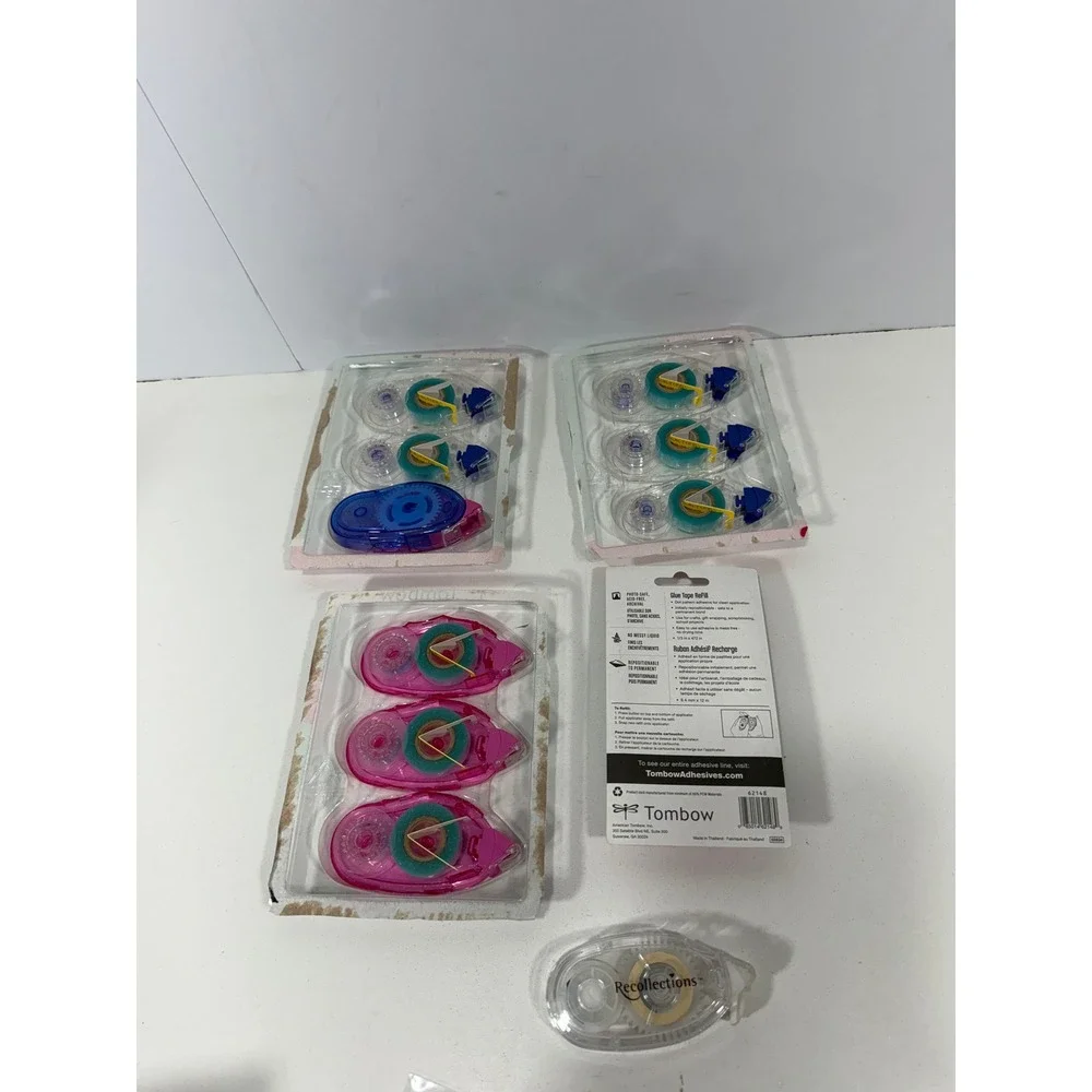 Tombow Mono Adhesive Glue Tape Dots Refill Bundle Permanent Repositionable 11pc